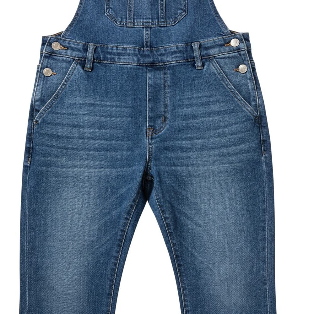 Risen Jeans Denim Overalls Small Distressed Knee Cotton Bib Jumpsuit 100% Cotton - Picture 5 of 10